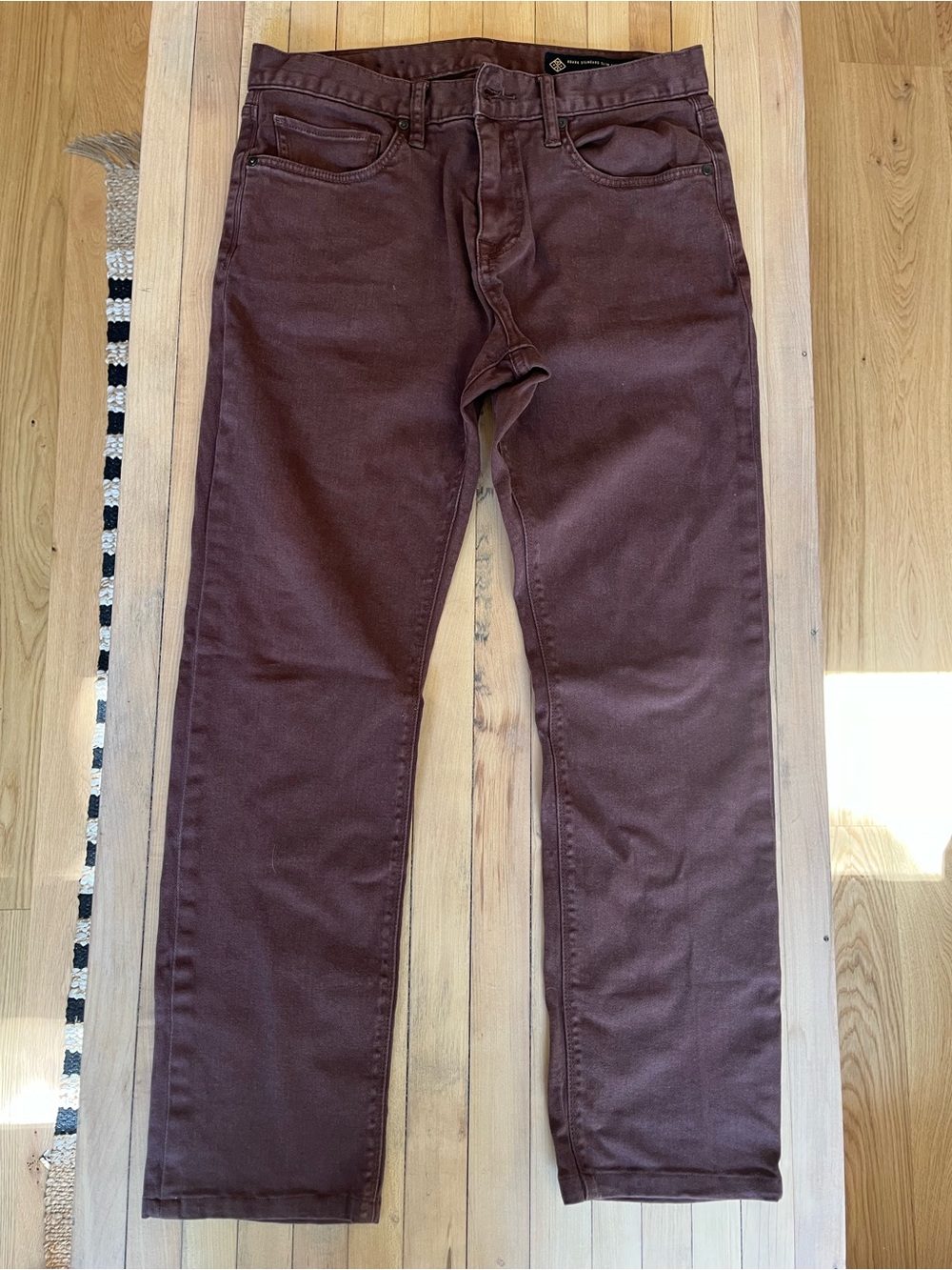 Roark hwy 133 standard slim jeans reddish brown 33x30